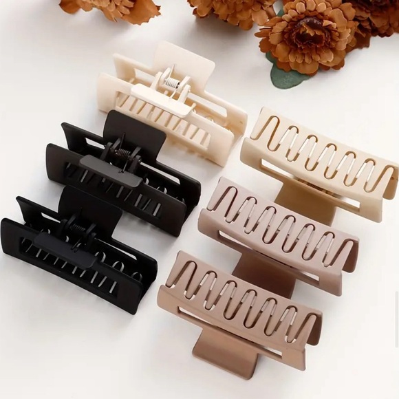 H23 ❤️ 6 Pack Hair Claw Clip Set in Matte Morandi Colors Hair Accessories - Picture 1 of 2